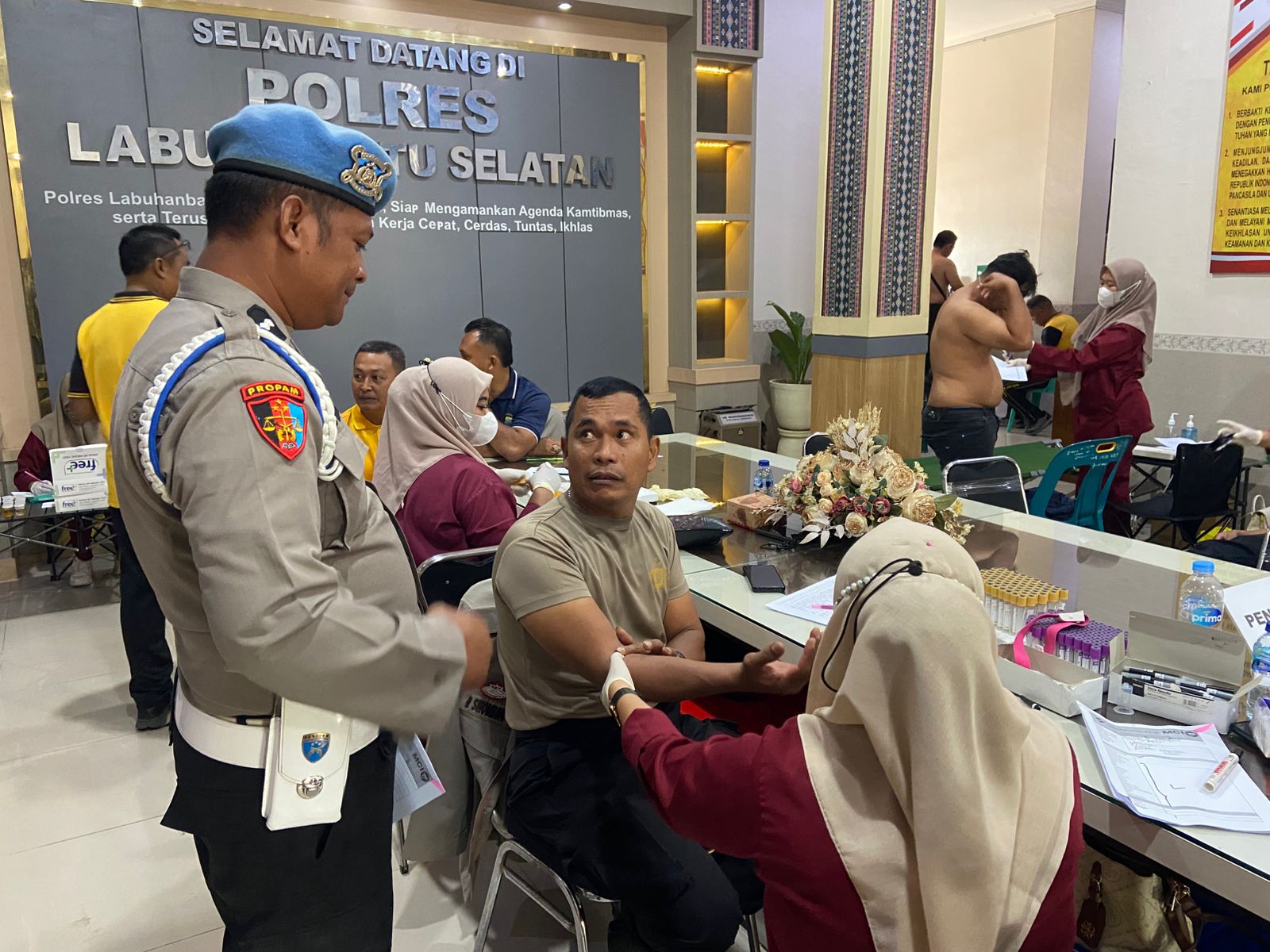 Polres Labusel gelar Pemeriksaan Kesehatan Berkala, Pastikan Personel Tetap Prima Bertugas Layani Masyarakat.