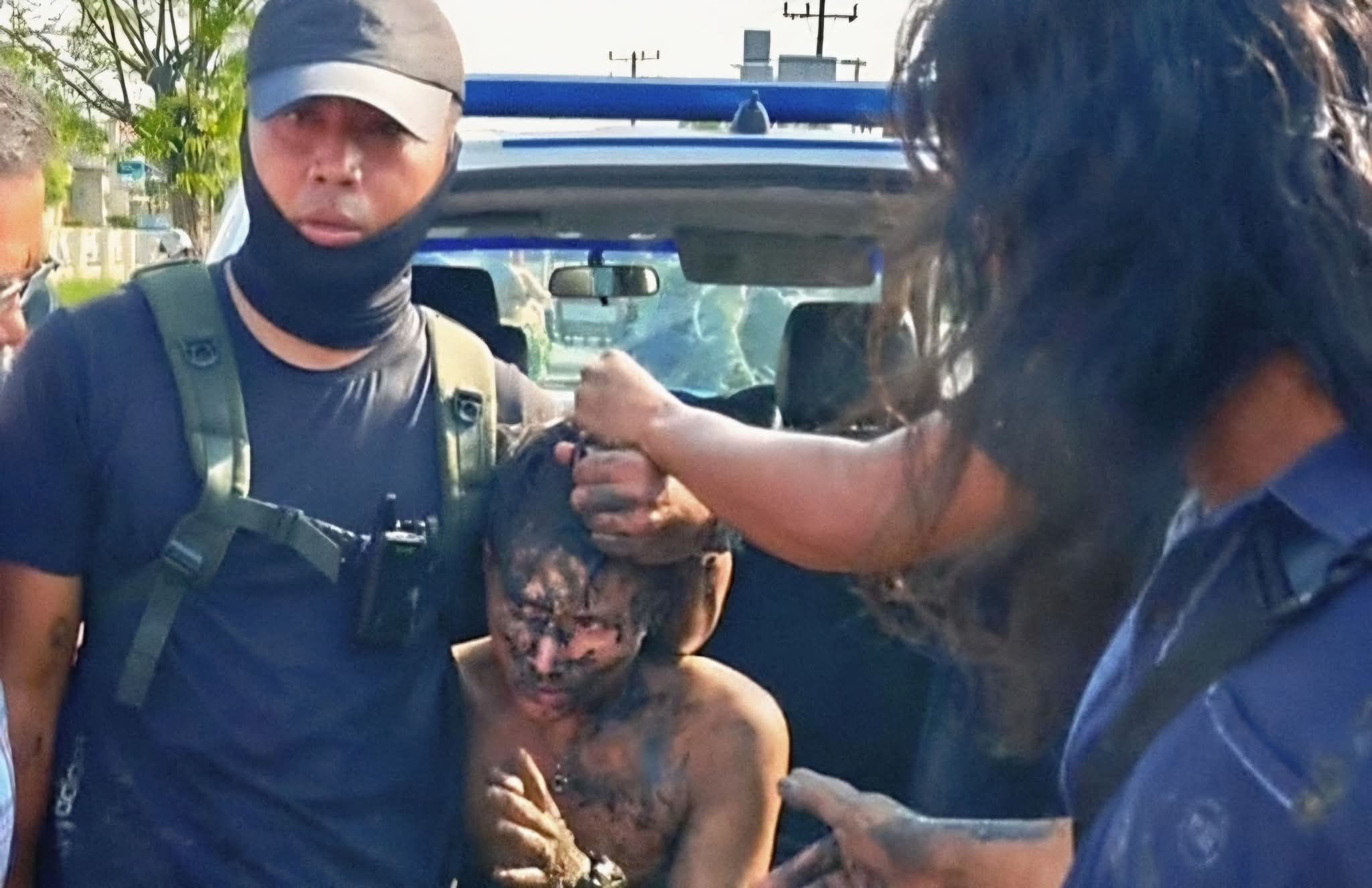 POMAL Belawan Tangkap Terduga Begal Sadis di Kampung Kolam, Warga Luapkan Emosi.