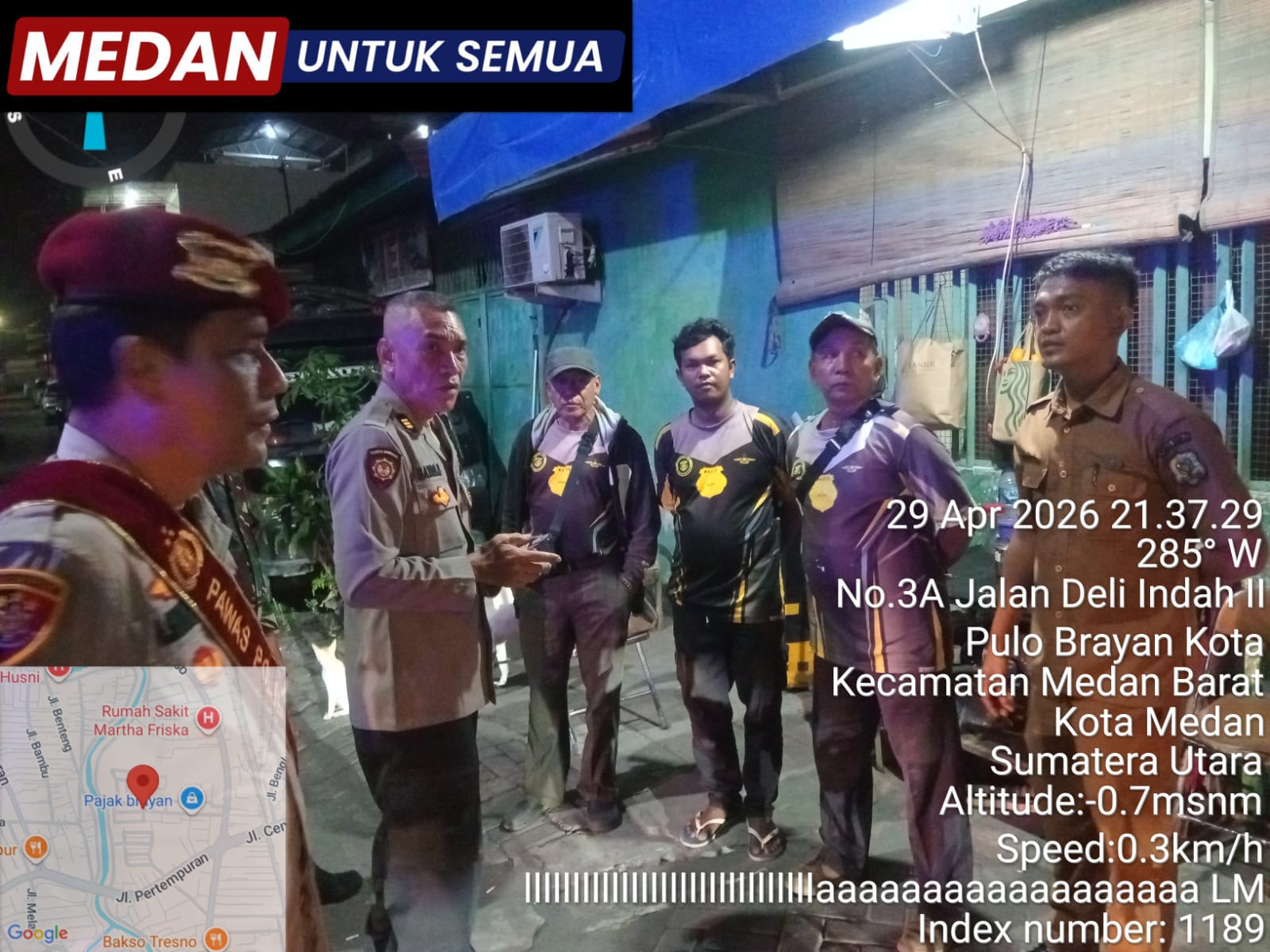 Patroli 3 Pilar Medan Barat Perkuat Sinergitas dan Jaga Kamtibmas di Lingkungan