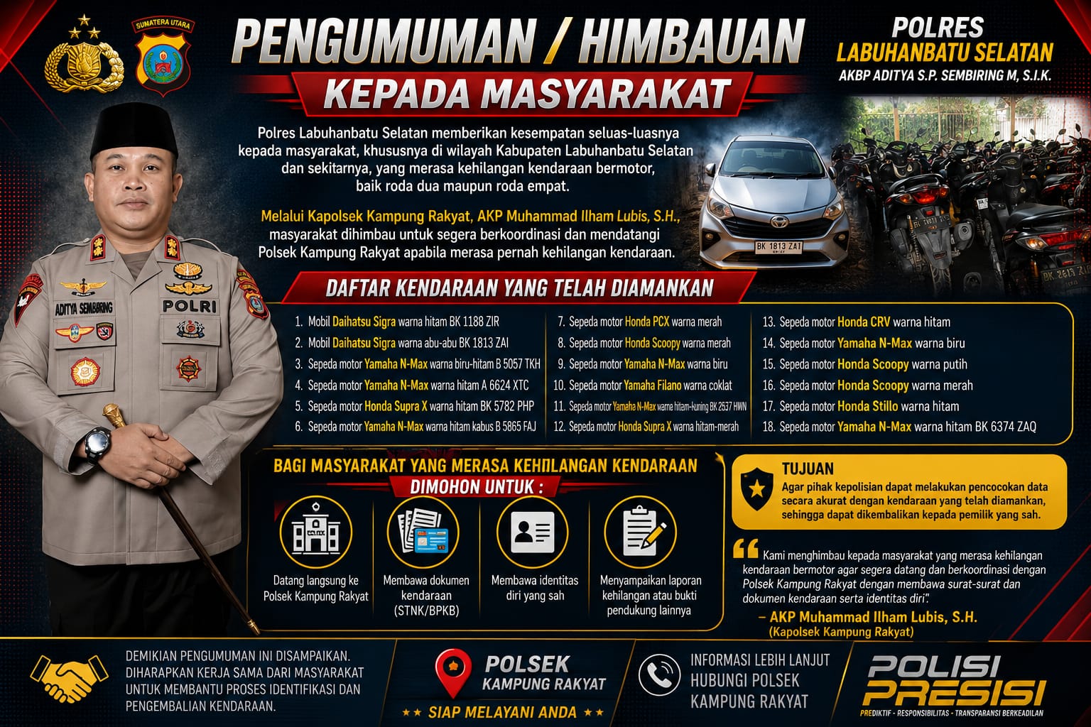 HIMBAUAN KEPADA MASYARAKAT OLEH POLRES LABUHANBATU SELATAN.