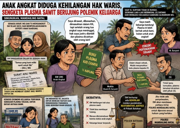 Anak Angkat Diduga Kehilangan Hak Waris, picu Polemik Keluarga.