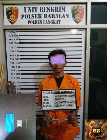 Berantas Narkotika, Polsek Babalan Tangkap Pengedar Sabu Di Berandan Barat.