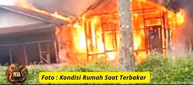 Kebakaran, Dua Rumah Warga Berandan Timur Hangus Terbakar.