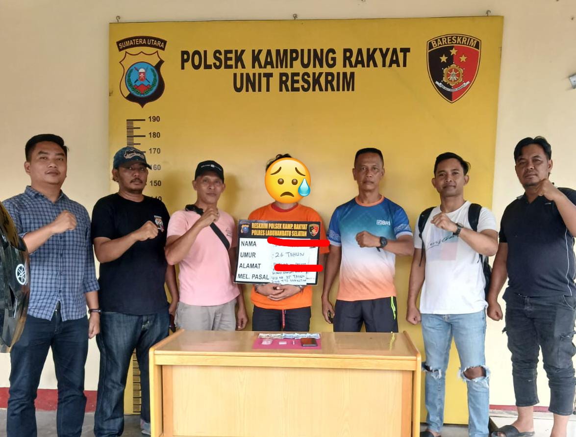 Polsek Kampung Rakyat Amankan Seorang Pengedar, Ungkap Peredaran Kasus Sabu di Perlabian.