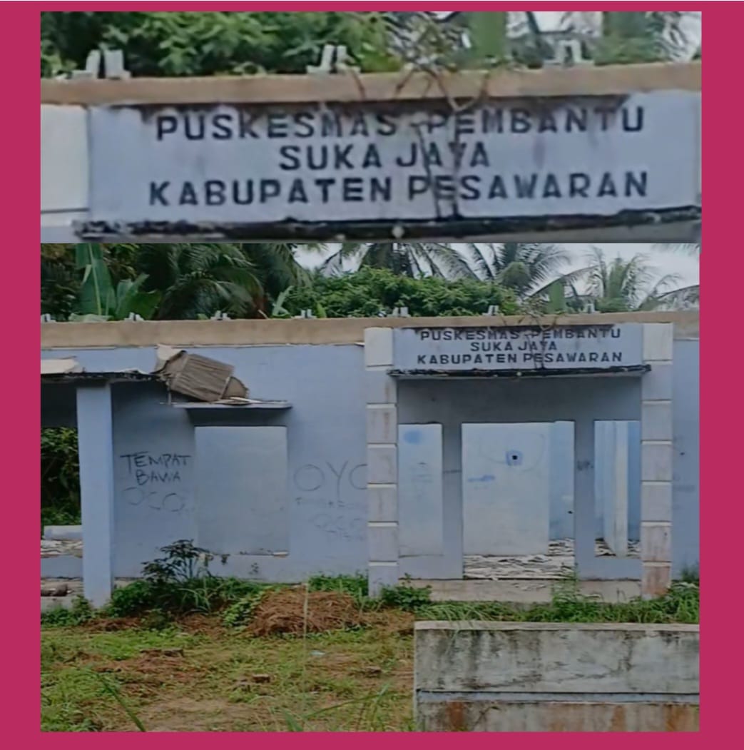 Diduga Dibongkar untuk Lokasi Koperasi, Bangunan Pustu di Sukajaya Pesawaran Kini Terbengkalai.