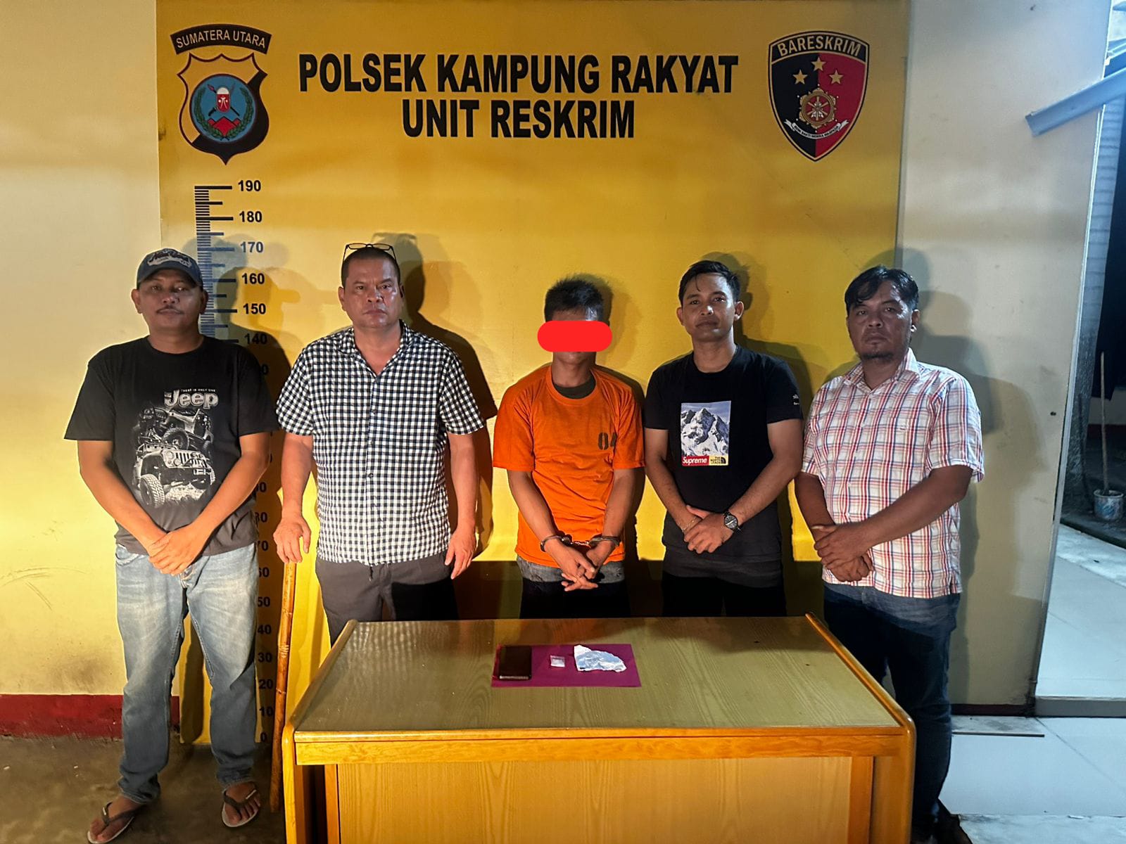 Polsek Kampung Rakyat Tangkap Pengedar Sabu di Perlabian Dengan Barang Bukti Sabu 2,01 Gram.
