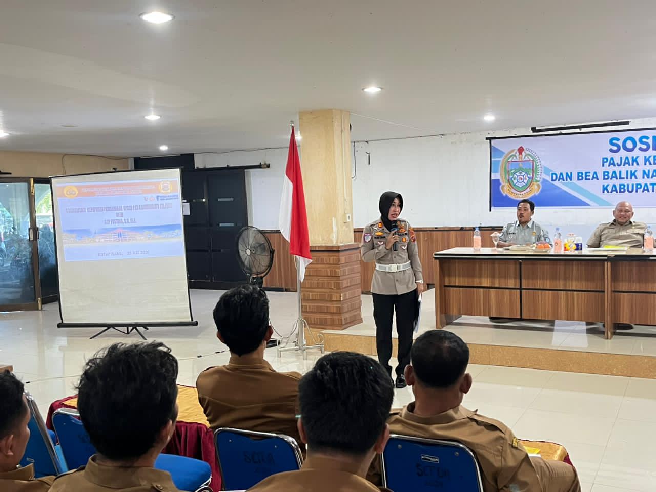 Sat Lantas Polres Labusel Gandeng Pemkab dan Bapenda Sosialisasikan Opsen PKB-BBNKB.