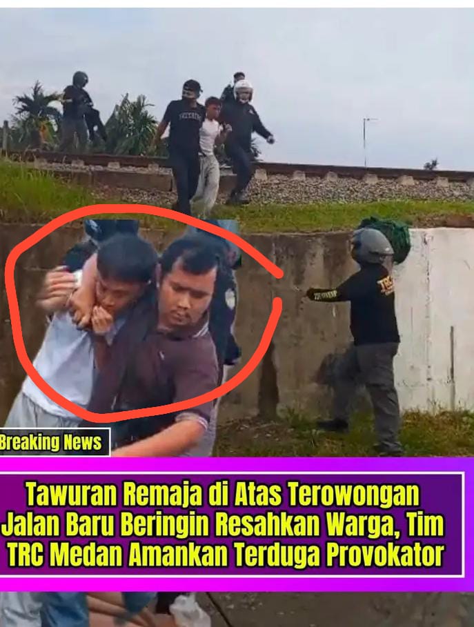 Respon Cepat Aduan Warga, TRC Kota Medan Amankan Remaja Diduga Provokator Tawuran di Terowongan Tembung.