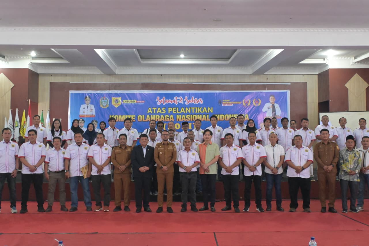 Wakapolres Labusel Hadiri Pelantikan KONI Labusel Periode 2026-2030, Dukung Lahirnya Atlet Berprestasi.