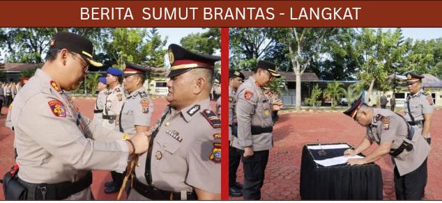 Kapolres Langkat Pimpin Sertijab, Kasi Humas Dan Kasat Polairud Diganti