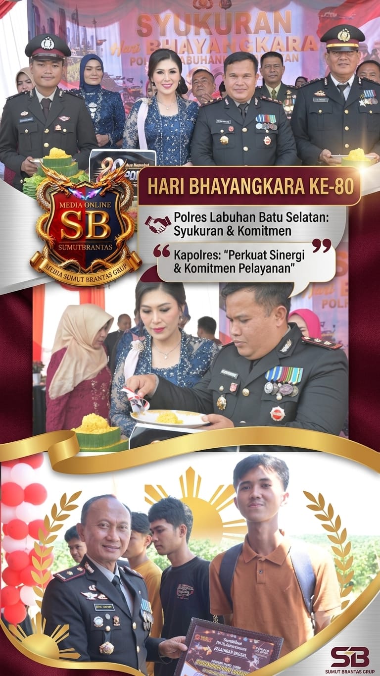 Polres Labuhanbatu Selatan Peringati Hari Bhayangkara ke 80, Kapolres : “Perkuat Sinergi dan Komitmen Pelayanan”.