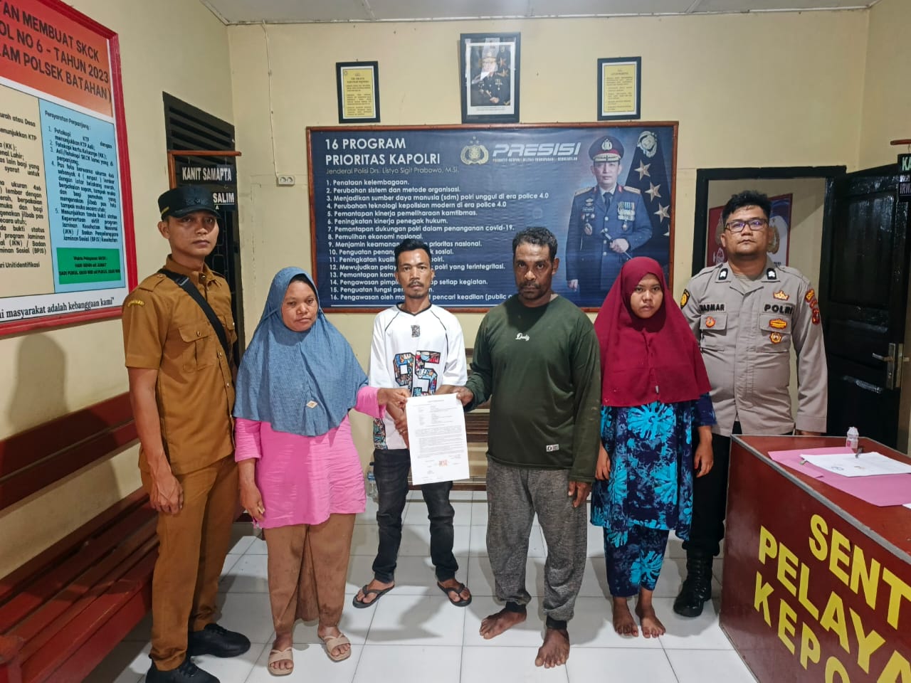 Polsek Batahan Fasilitasi Restorative Justice, Dugaan Perkara Asusila di Sinunukan Diselesaikan Secara Damai.