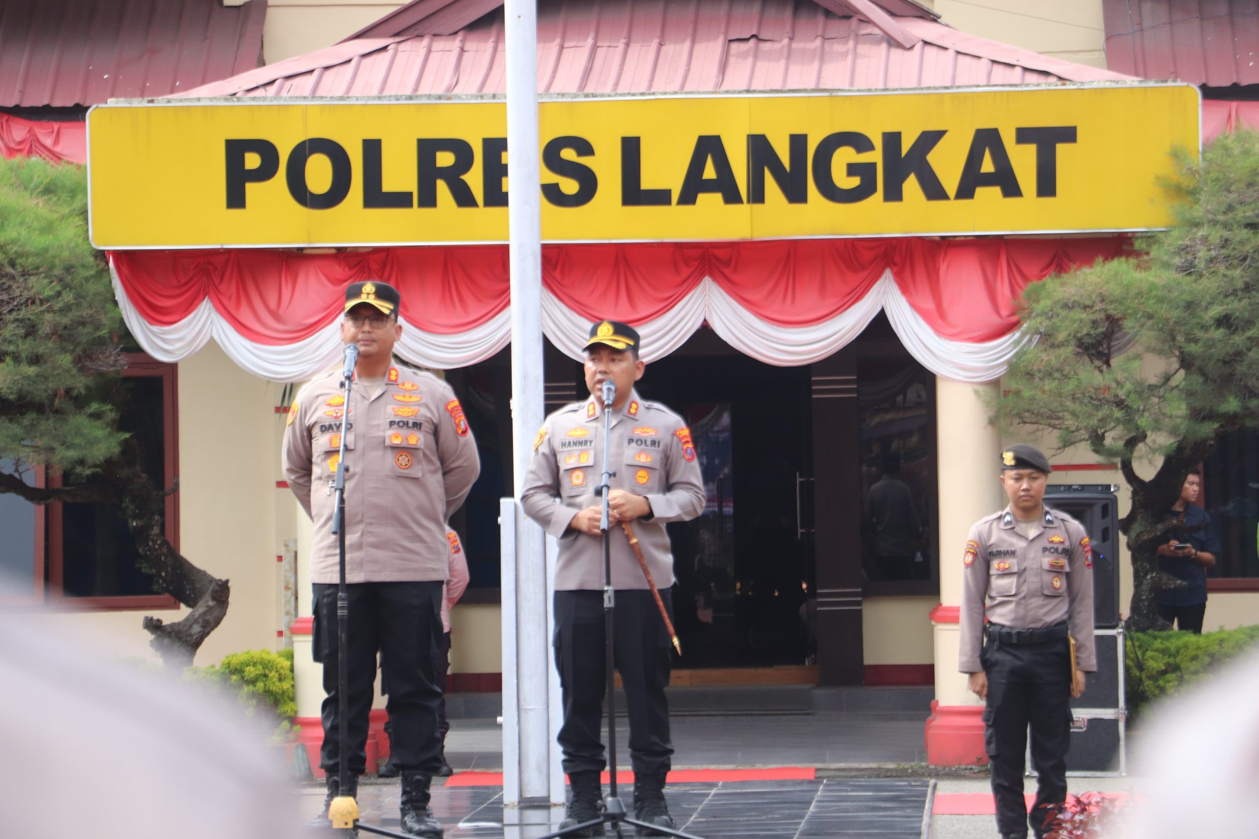 Polres Langkat Gelar Pisah Sambut Kapolres, AKBP David Triyo Resmi Gantikan AKBP Hannry PH. Tambunan.
