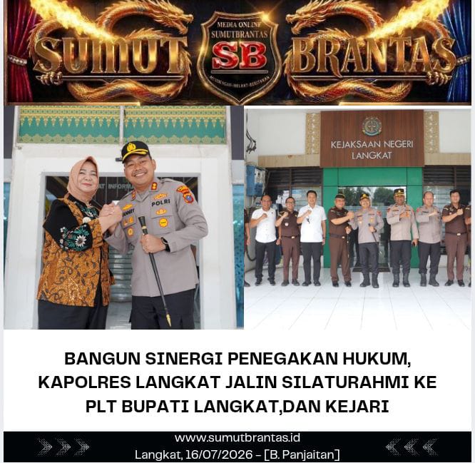 Bangun Sinergi Penegakan Hukum, Kapolres Langkat Jalin Silaturahmi ke Plt Bupati Langkat,dan Kejari