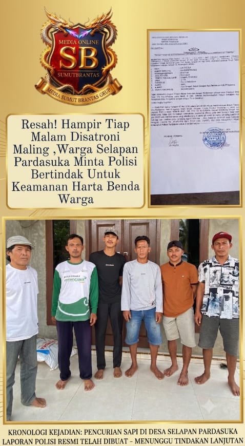 Resah! Hampir Tiap Malam Disatroni Maling, Warga Selapan Pardasuka Minta Polisi Bertindak Untuk Keamanan Harta Benda Warga.