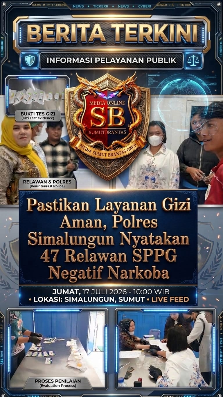 SIMALUNGUN LAKSANAKAN TES URINE BERKALA, 47 RELAWAN SPPG DINYATAKAN NEGATIF NARKOBA.