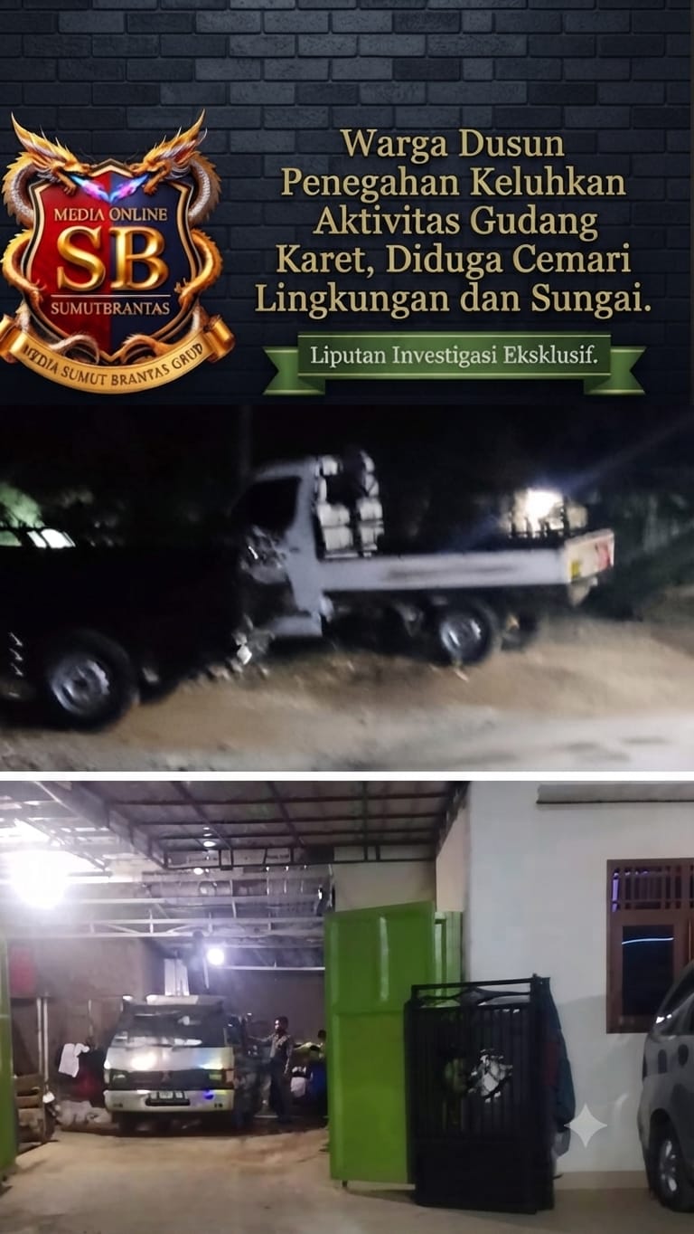 Warga Dusun Penegahan Keluhkan Aktivitas Gudang Karet, Diduga Cemari Lingkungan dan Sungai.
