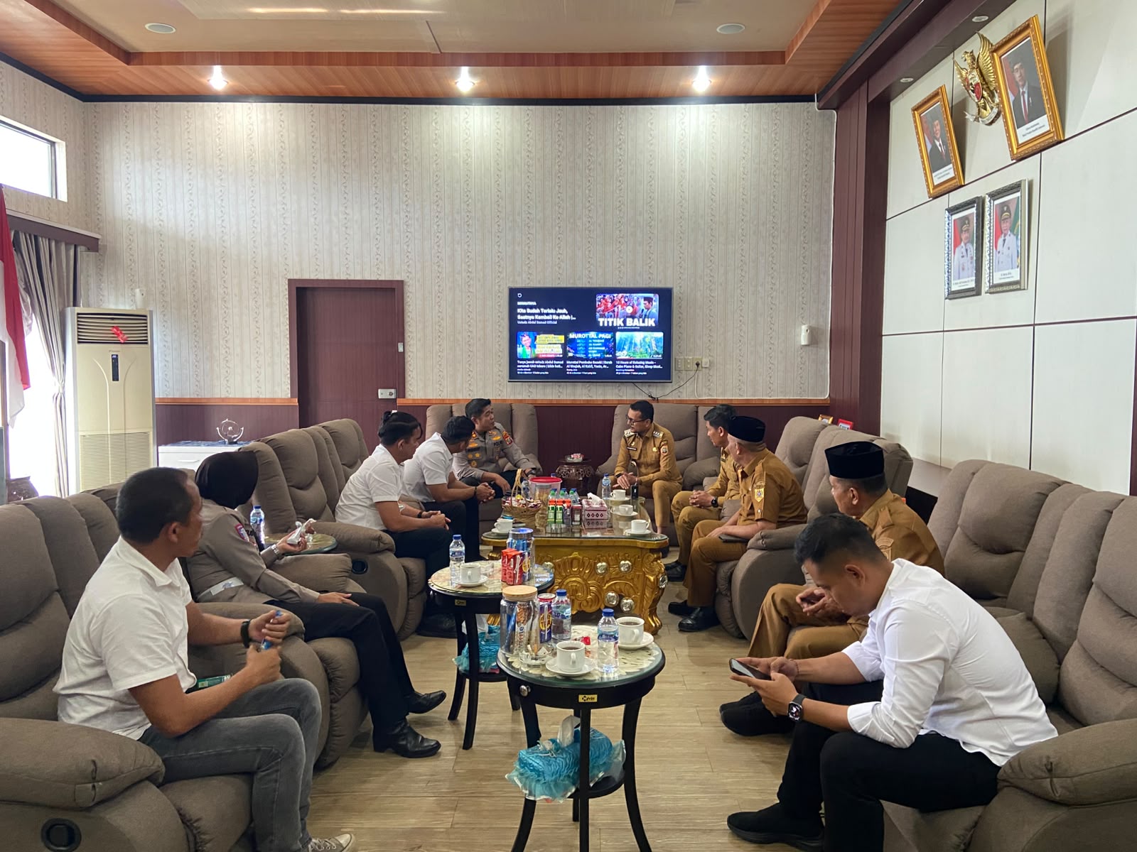 Perkuat Sinergitas, Kapolres Labuhanbatu Selatan AKBP Rosef Efendi Sambangi Kajari dan Bupati Labusel.