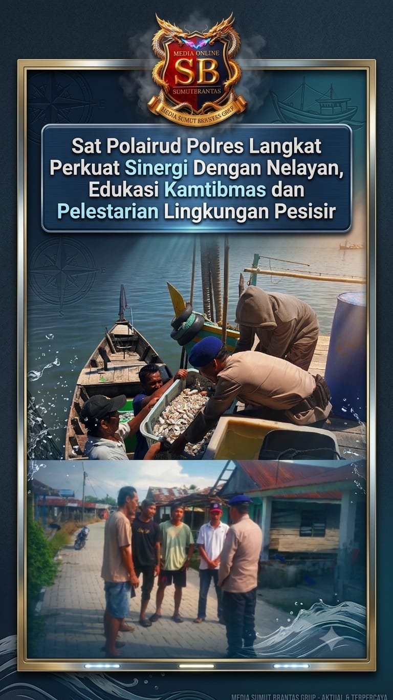 Sat Polairud Polres Langkat Perkuat Sinergi denga Nelayan, Edukasi Kamtibmas dan Kelestarian Lingkungan Pesisir.