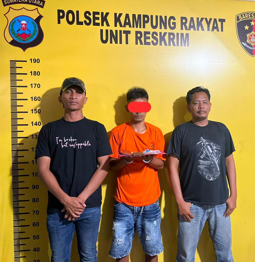 Polsek Kampung Rakyat Gagalkan Peredaran Sabu di Teluk Panji II, AGN Ditangkap Bersama Barang Bukti 2,17 Gram Sabu