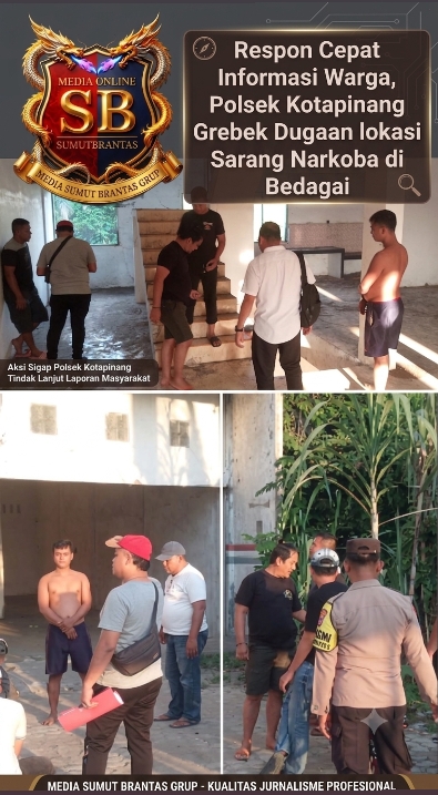 Respon Cepat Informasi Warga, Polsek Kotapinang Grebek Dugaan Lokasi Sarang Narkoba di Bedagai