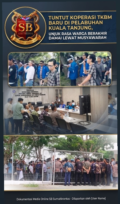 Kantor KSOP Kuala Tanjung Didemo Minta Pendirian Koperasi TKBM Pelabuhan Lebih Dari satu.