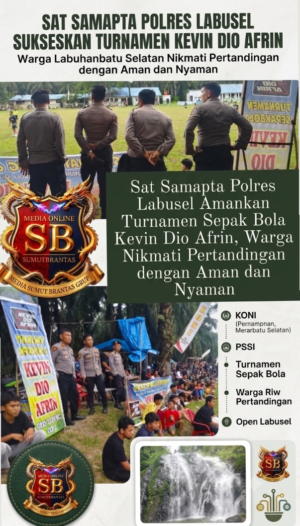 Sat Samapta Polres Labusel Amankan Turnamen Sepak Bola Kevin Dio Afrin, Warga Nikmati Pertandingan dengan Aman dan Nyaman