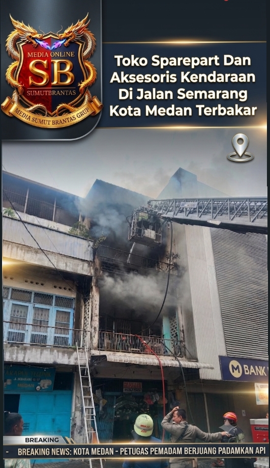 Toko Sparepart Dan Aksesoris Kendaraan Di Jalan Semarang Medan KotaTerbakar