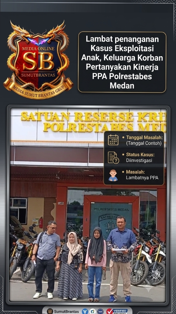 Lambat Penanganan Kasus Eksploitasi Anak, Keluarga Korban Pertanyakan Kinerja PPA Polrestabes Medan