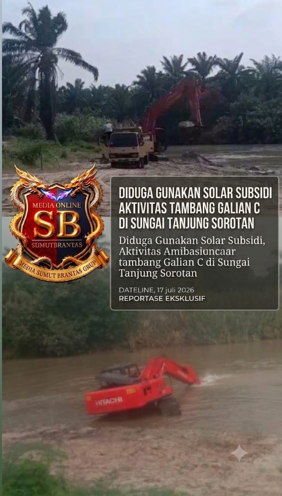 Diduga Gunakan Solar Subsidi, Aktivitas Tambang Galian C di Sungai Tanjung Sorotan