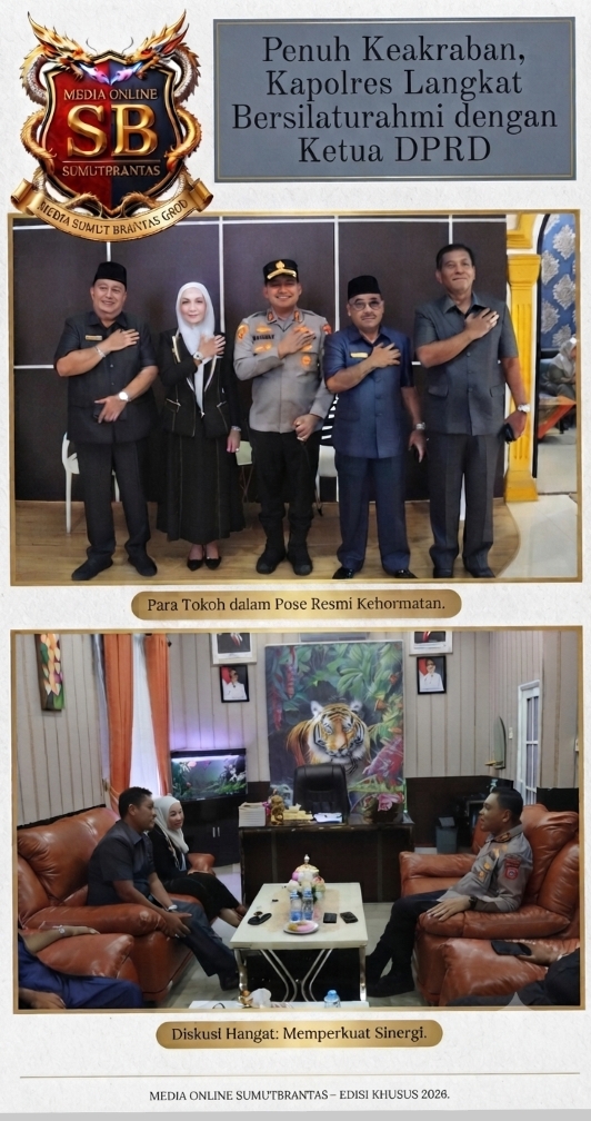 Penuh Keakraban, Kapolres Langkat Bersilaturahmi dengan Ketua DPRD