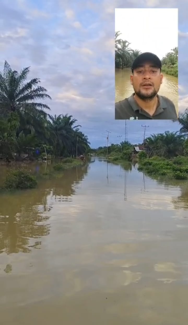 Banjir Kembali Rendam Desa Batahan III, Warga Harapkan Basarnas Siagakan Perahu Karet.