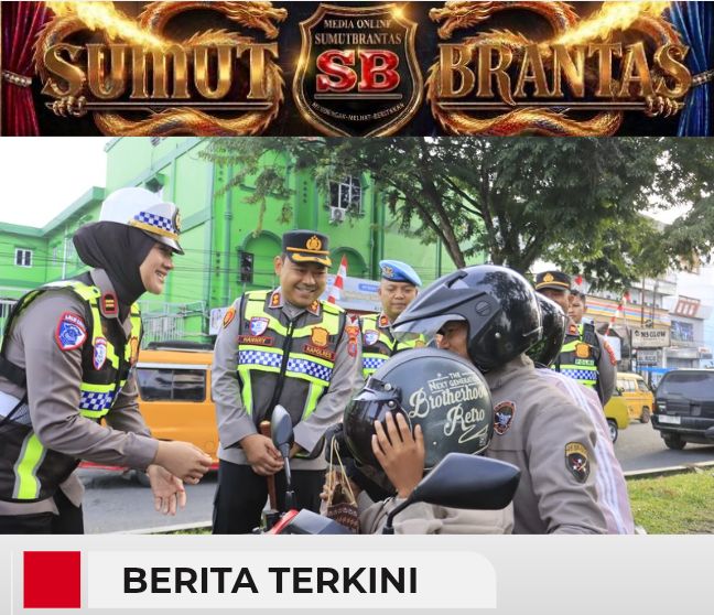 Kapolres Langkat Beri Bingkisan untuk Pegendara yang Tertib Berlalu Litas.