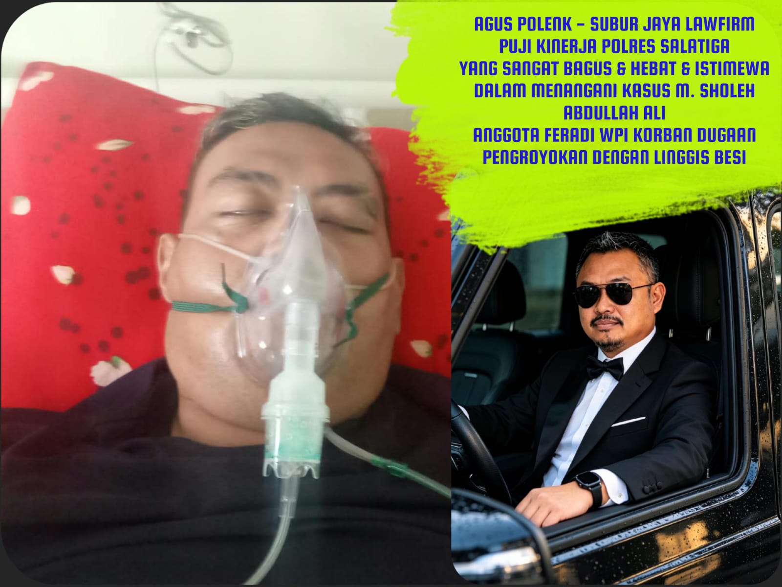 Kinerja Polres Salatiga dalam Perkara Sholeh sangat Istimewa, Bagus, Top & Profesional, Menuai Pujian dari Agus Polenk.