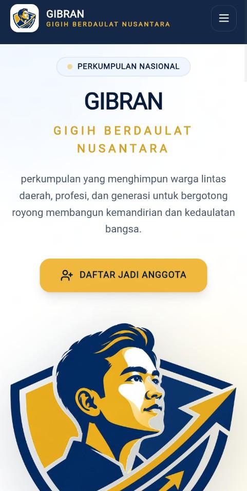 Gibran Gigih Berdaulat Nusantara Resmi Luncurkan Website Pendaftaran KTA Nasional