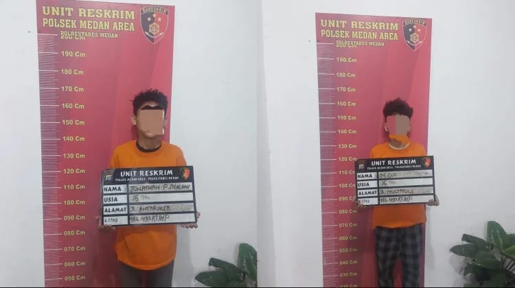 2 Remaja Diamankan Polsek Medan Area Terkait Penggelapan Motor Di Jalan Ismailiyah.